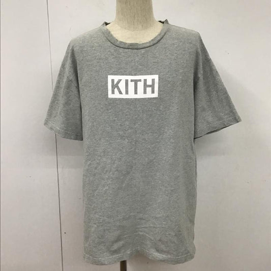 キス KITH Tシャツ 半袖 半袖カットソー プリントTシャツ クルーネックカットソー XL ロゴ、文字 灰 / グレー /  メンズ USED 古着 中古 10105596