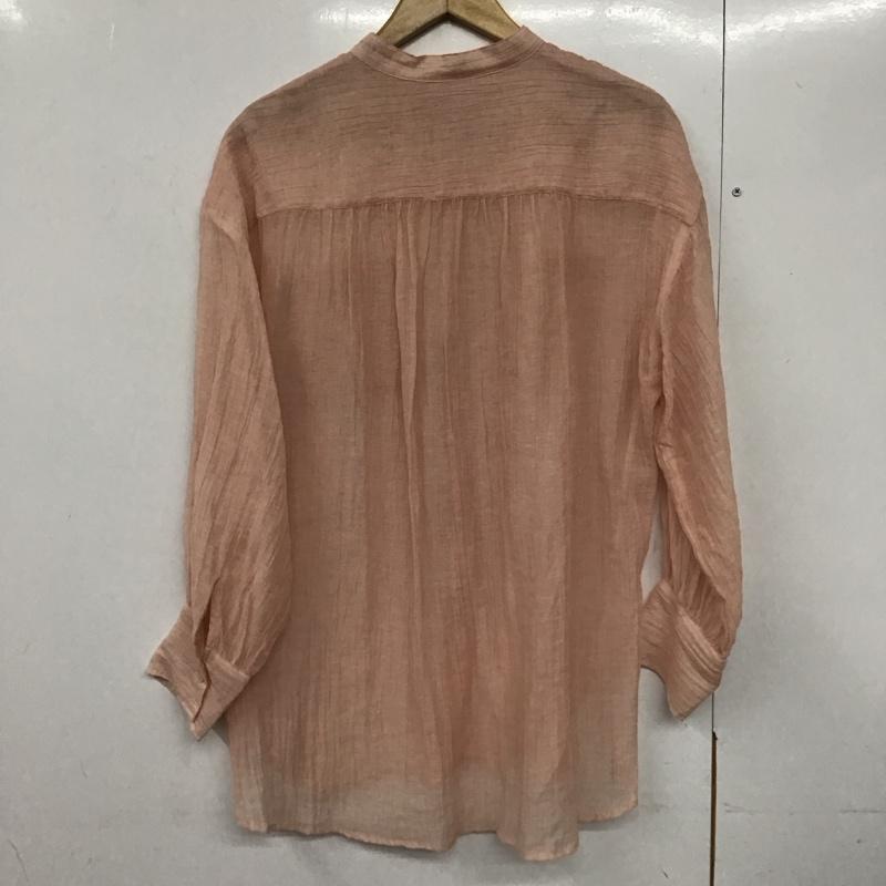 ローリーズファーム LOWRYS FARM シャツ、ブラウス 長袖 長袖シャツ 無地シャツ ノーカラーシャツ 2 無地 桃 / ピンク /  レディース USED 古着 中古 10142697