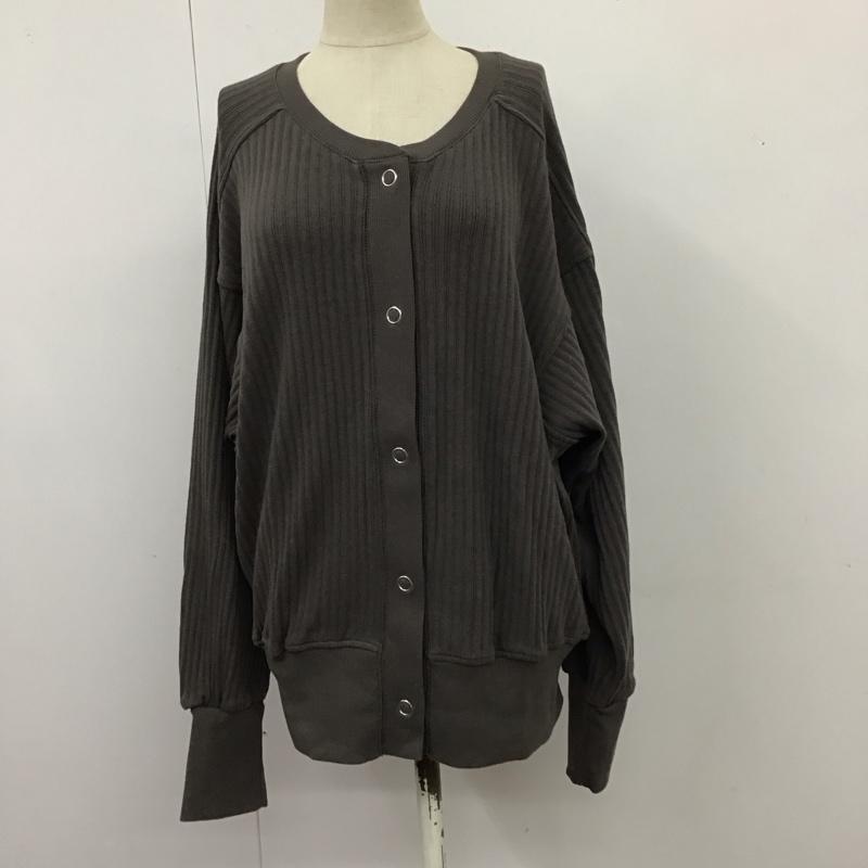 アングリッド Ungrid カーディガン 長袖 FREE 無地 チャコールグレー / チャコールグレー /  レディース USED 古着 中古 10117241