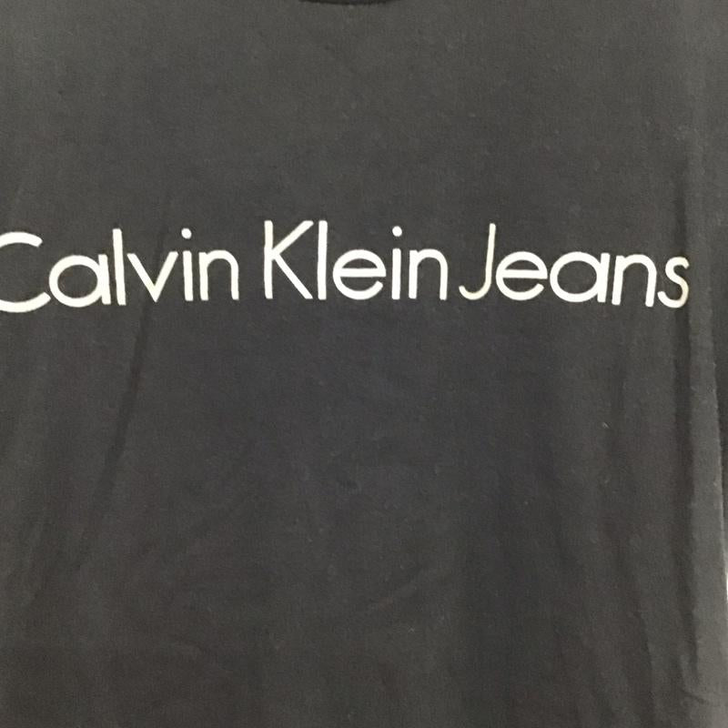 カルヴァン クライン ジーンズ Calvin Klein Jeans Tシャツ 半袖 半袖カットソー プリントTシャツ クルーネックカットソー S ロゴ、文字 黒 / ブラック /  メンズ USED 古着 中古 10134025