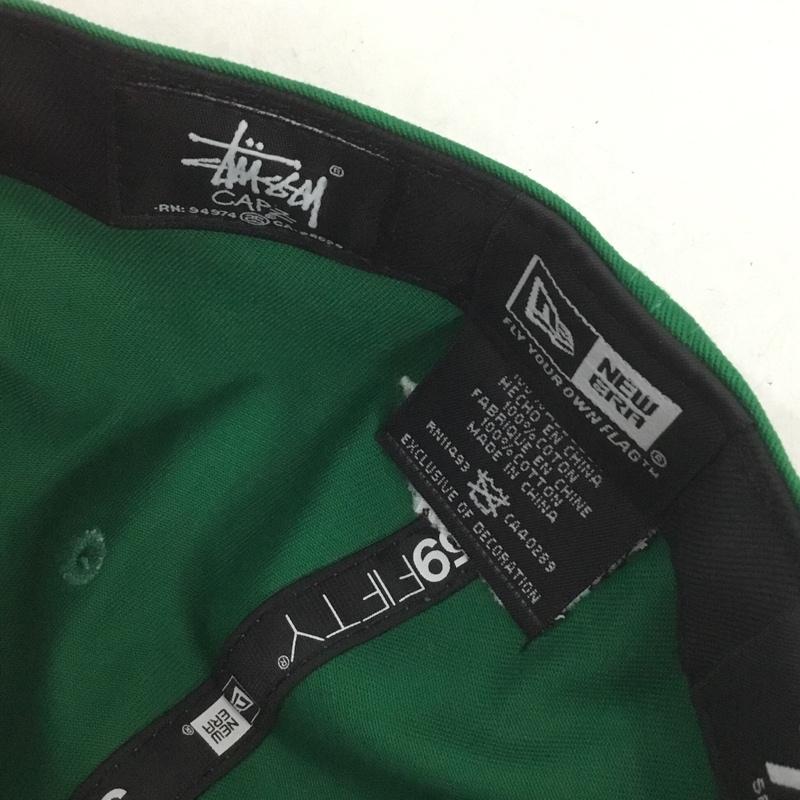 ステューシー STUSSY 帽子 キャップ 131314 BIG SS NEW ERA CAP 59FIFTY タグ付き ロゴ、文字 緑 / グリーン /  メンズ USED 古着 中古 10133404