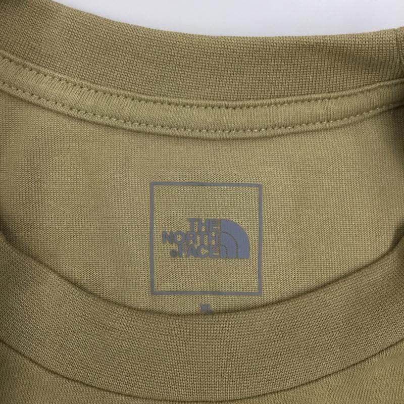 ザノースフェイス THE NORTH FACE カットソー 長袖 nt82130x 長袖Tシャツ クルーネックカットソー XL ロゴ、文字 ベージュ / ベージュ /  メンズ USED 古着 中古 10116691
