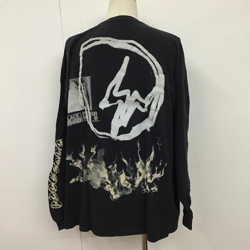 カクタスジャック Cactus Jack Tシャツ 長袖 ロンT クルーネック バックプリント FRAGMENT DESIGN XXL プリント 黒 / ブラック /  メンズ USED 古着 中古 10124964