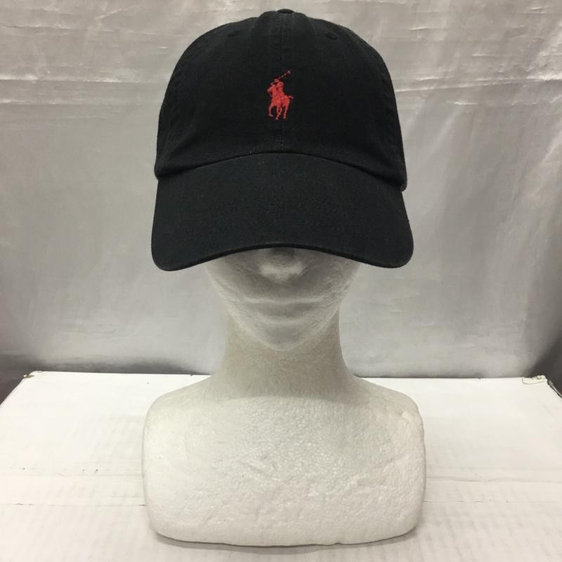 ポロラルフローレン POLO RALPH LAUREN 帽子 キャップ コットン ワンポイント 黒 / ブラック /  メンズ USED 古着 中古 10120568
