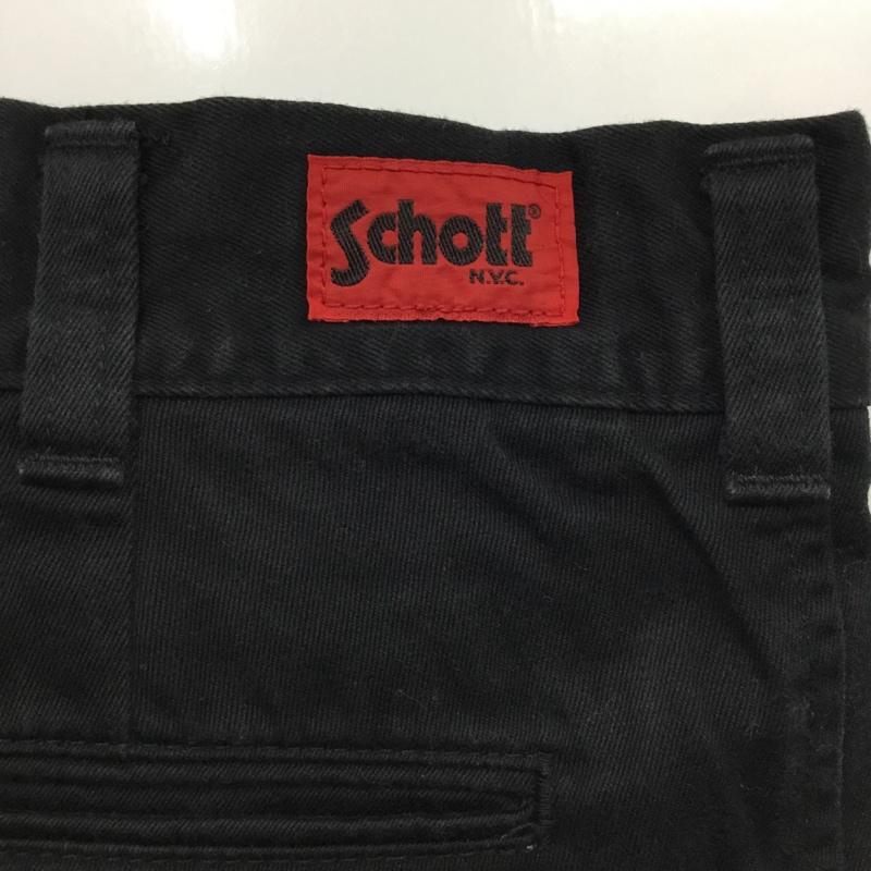 ショット schott パンツ チノパン チノパン カジュアルパンツ ワイドパンツ ストレートパンツ 31インチ 無地 黒 / ブラック /  メンズ USED 古着 中古 10115203