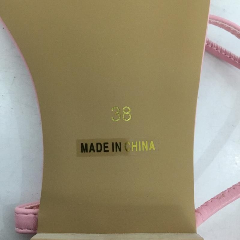 ミスティック mystic サンダル サンダル ストラップフラットサンダル 38 箱有 無地 桃 / ピンク /  レディース USED 古着 中古 10146269