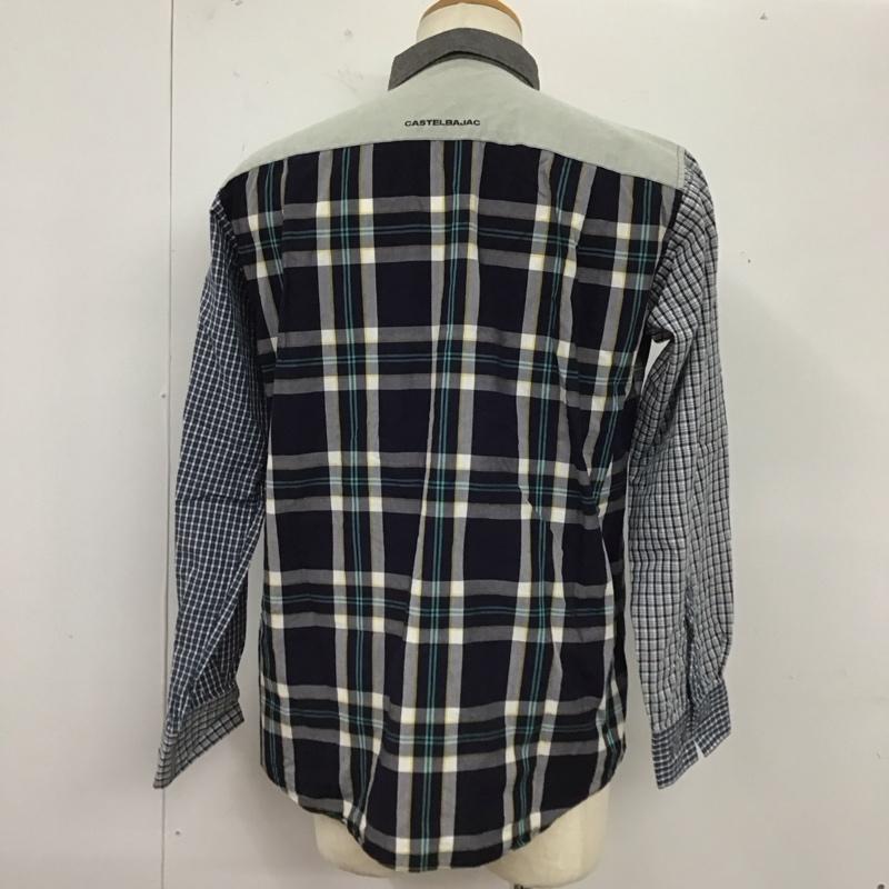 カステルバジャック CASTELBAJAC シャツ、ブラウス 長袖 長袖シャツ カラーシャツ ポケットシャツ 長袖カットソー チェックシャツ 48 チェック マルチカラー / マルチカラー /  メンズ USED 古着 中古 10123779