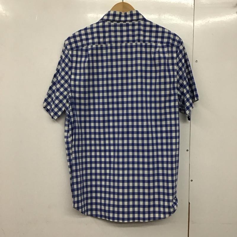ノーティカ NAUTICA シャツ、ブラウス 半袖 半袖シャツ チェックシャツ ボタンダウンシャツ M チェック 白 / ホワイト / X 青 / ブルー /  メンズ USED 古着 中古 10142601