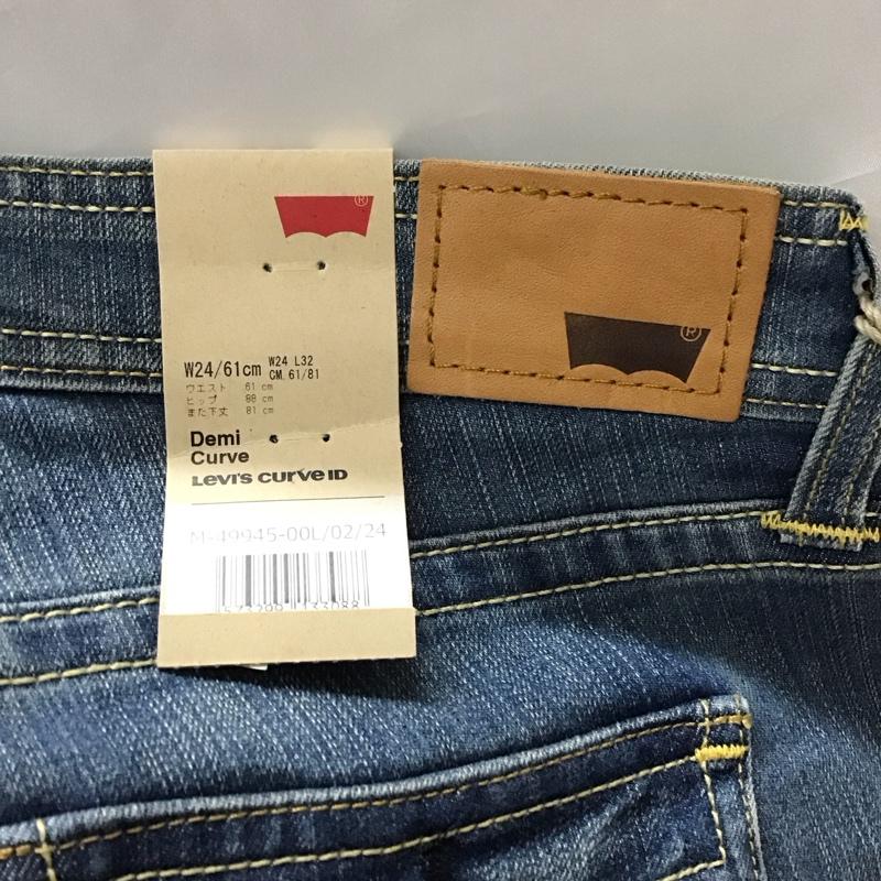リーバイス Levi s パンツ デニム、ジーンズ W24/61cm Demi Curve 無地 水色 / ライトブルー /  レディース USED 古着 中古 10121953