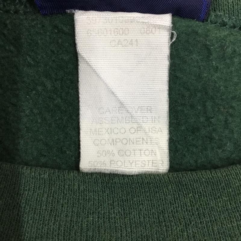 ジャンスポーツ JANSPORT トレーナー 長袖 スウェット 裏起毛 コロラド州立大学 XL ロゴ、文字 緑 / グリーン /  メンズ USED 古着 中古 10114247
