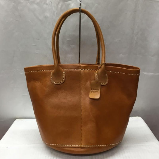 キューカ Kyuca トートバッグ トートバッグ レザー 無地 茶 / ブラウン /  レディース USED 古着 中古 10106900