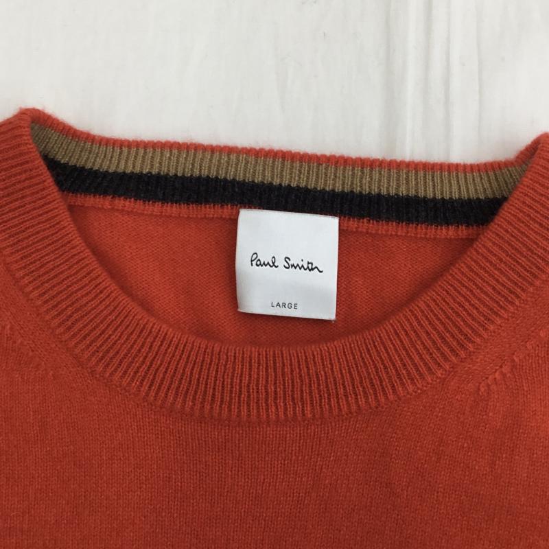 ポールスミス Paul Smith ニット、セーター 長袖 カシミヤニット　PF-NR-89055 L 無地 赤 / レッド /  メンズ USED 古着 中古 10136368