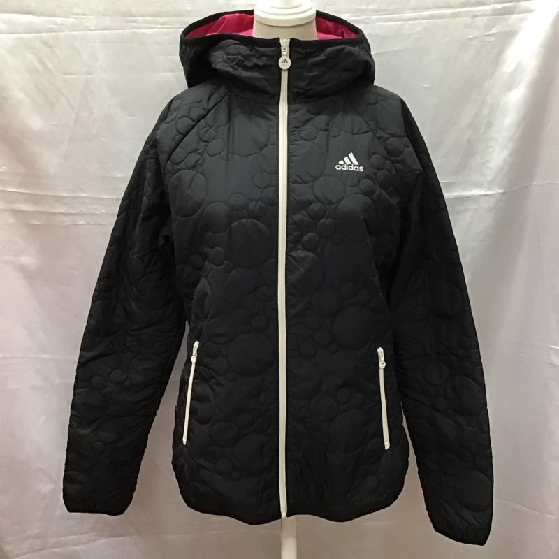 アディダス adidas ジャケット、上着 ジャンパー、ブルゾン S03637 キルティングパーカー ITX50 タグ付き S 無地 黒 / ブラック /  レディース USED 古着 中古 10113260