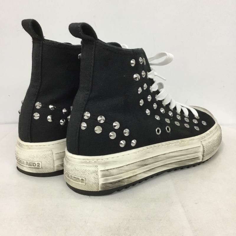 ディースクエアード2 DSQUARED2 スニーカー スニーカー ハイカットスニーカー スタッズ 43  黒 / ブラック /  メンズ USED 古着 中古 10146270