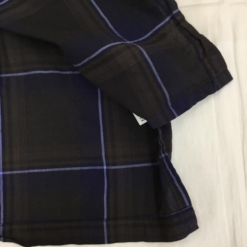 ディセンダント DESCENDANT シャツ、ブラウス 長袖 3 チェック 青 / ブルー /  メンズ USED 古着 中古 10134792