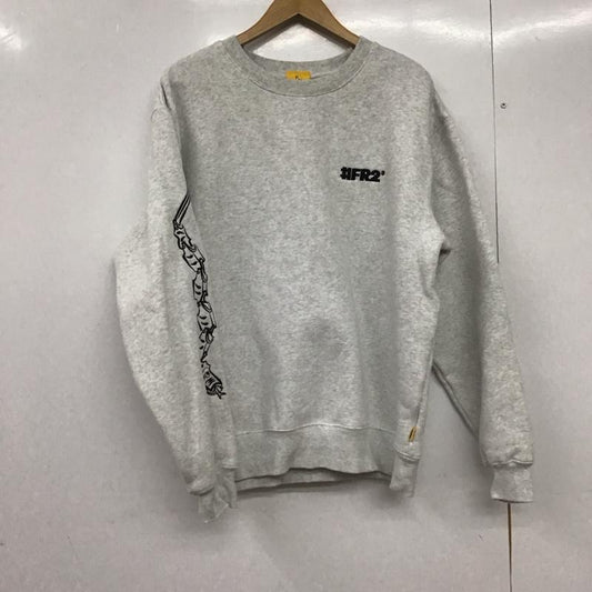 エフアールツー FR2 トレーナー 長袖 長袖トレーナー スウェット クルーネック プルオーバー L ロゴ、文字 灰 / グレー /  メンズ USED 古着 中古 10145311