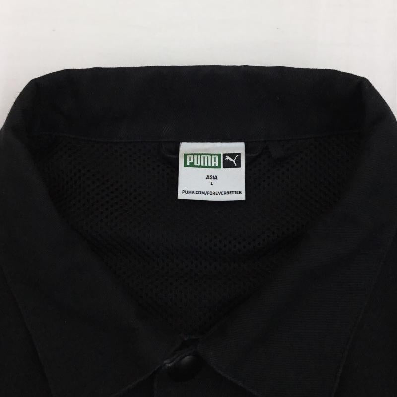 プーマ PUMA ジャケット、上着 ジャケット、ブレザー コーチジャケット　537550-01 L ロゴ、文字 黒 / ブラック /  メンズ USED 古着 中古 10136065
