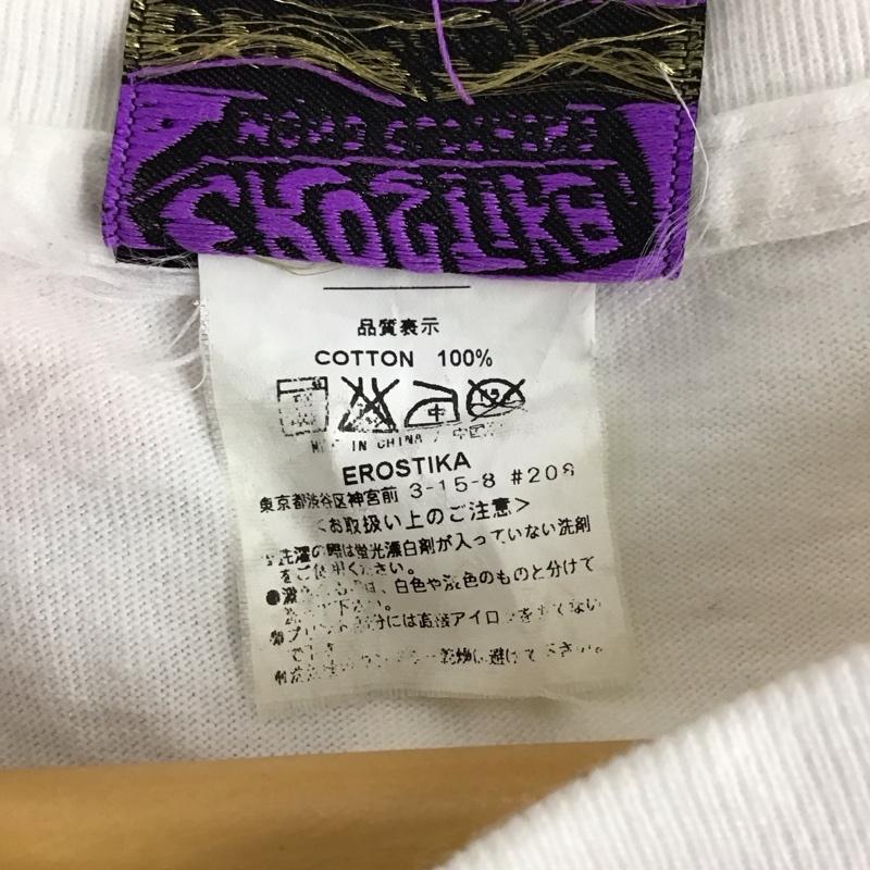 エロスティカ EROSTiKA Tシャツ 半袖 SANTA CRUZ クルーネック バックプリント XL プリント 白 / ホワイト /  メンズ USED 古着 中古 10123381