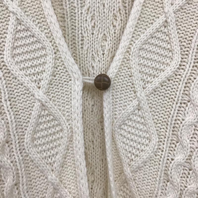 ニコアンド niko and... カーディガン 長袖 長袖ニットカーディガン 前開ニット ロングカーディガン 4 総柄 アイボリー / アイボリー /  レディース USED 古着 中古 10147046