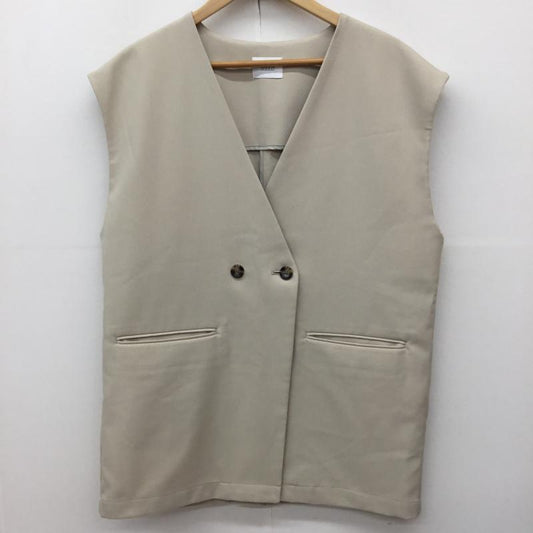 ローリーズファーム LOWRYS FARM ベスト ベスト LF721069AD FREE 無地 ベージュ / ベージュ /  レディース USED 古着 中古 10143561