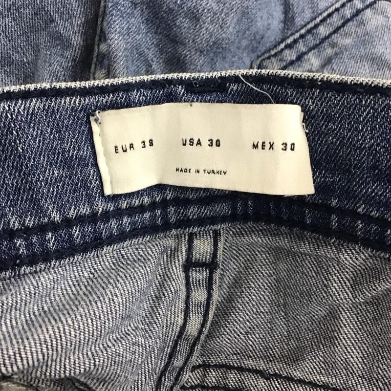 ザラメン ZARA MAN パンツ デニム、ジーンズ デニムパンツ スリムパンツ カジュアルパンツ ストレッチパンツ zmdc 38 ダメージ加工 インディゴ / インディゴ /  メンズ USED 古着 中古 10149726