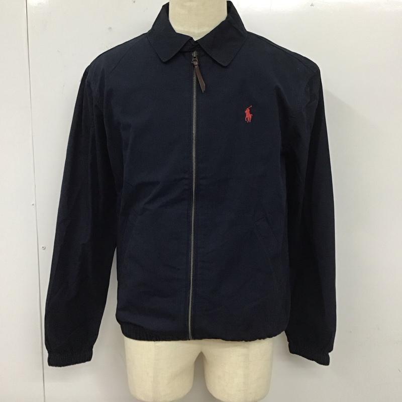 ポロラルフローレン POLO RALPH LAUREN ジャケット、上着 ジャンパー、ブルゾン ジップアップジャケット ジャンパー ジャケット カジュアルジャケット アウター M ロゴ、文字 紺 / ネイビー /  メンズ USED 古着 中古 10112830