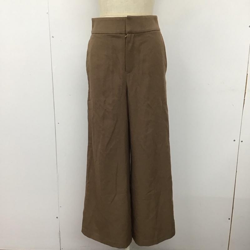 ミラオーウェン Mila Owen ボトムス ボトムス 09WFP194028 後ゴムきれい見えワイドPT ワイドパンツ 0 無地 茶 / ブラウン /  レディース USED 古着 中古 10111447