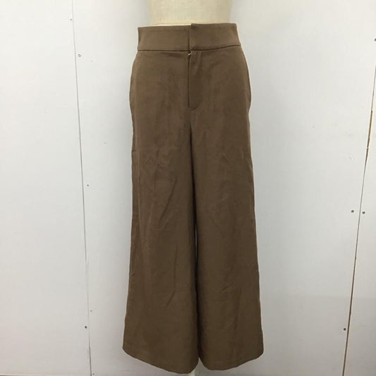 ミラオーウェン Mila Owen ボトムス ボトムス 09WFP194028 後ゴムきれい見えワイドPT ワイドパンツ 0 無地 茶 / ブラウン /  レディース USED 古着 中古 10111447