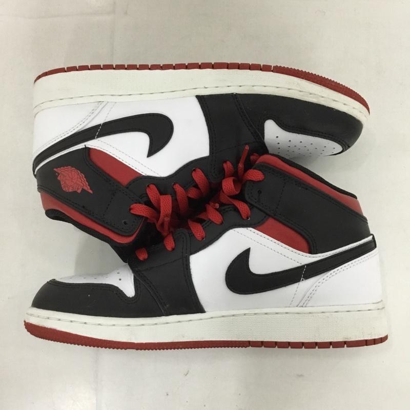ナイキ NIKE スニーカー スニーカー DQ8423-106 JORDAN BRAND AIR JORDAN 1 MID 24.5cm 24.5cm ロゴ、文字 白 / ホワイト / X 黒 / ブラック / X 赤 / レッド /  レディース USED 古着 中古 10132017