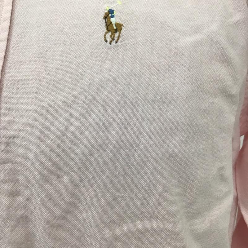 ラルフローレン RALPHLAUREN シャツ、ブラウス 長袖 長袖シャツ カジュアルシャツ カラーシャツ ボタンダウンシャツ ロゴ、文字 桃 / ピンク /  メンズ USED 古着 中古 10107731