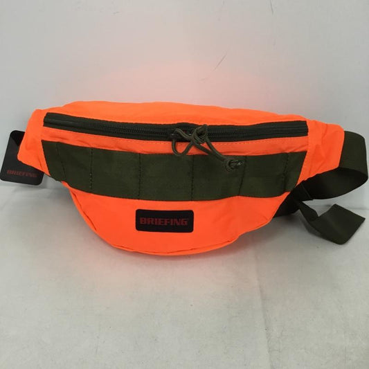 ブリーフィング BRIEFING ウエストバッグ ウエストバッグ BRM181204-040-001 ヒップバッグ ボディバッグ MINI POD SL PACKBLE 折りたたみ ロゴ、文字 橙 / オレンジ /  メンズ USED 古着 中古 10145168