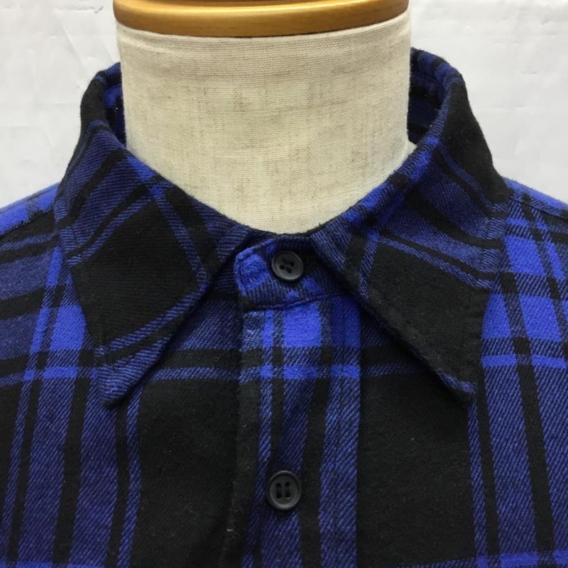 ウィンダンシー WIND AND SEA シャツ、ブラウス 長袖 eds-xxx-21a-05 ウィンダンシーゴッドセレクション21Aネルシャツ 長袖シャツ チェックシャツ XL チェック 黒 / ブラック / X 青 / ブルー /  メンズ USED 古着 中古 10106457