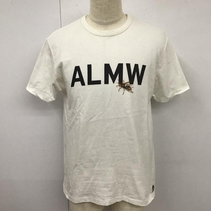 フリーレイジ FREERAGE Tシャツ 半袖 ALMW by WAIPER クルーネック L ロゴ、文字 白 / ホワイト /  メンズ USED 古着 中古 10119677