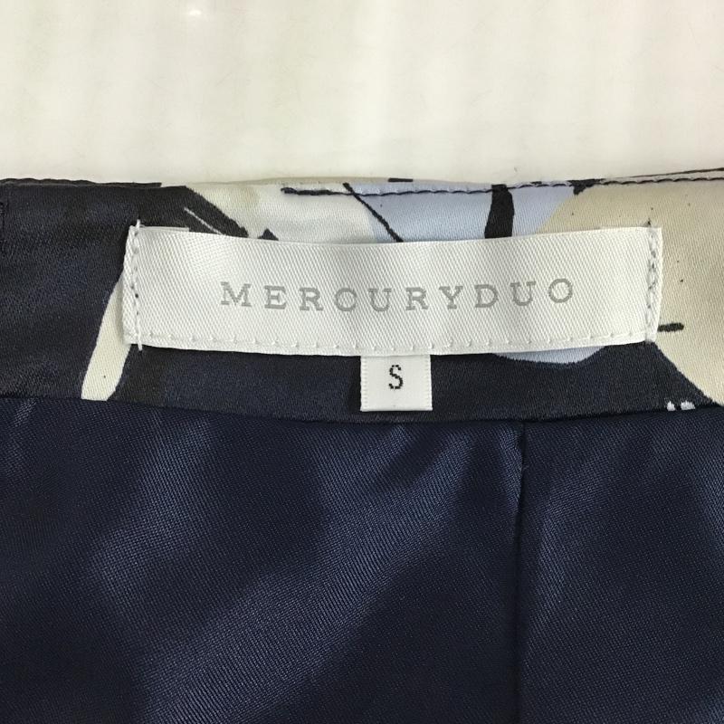マーキュリーデュオ MERCURYDUO スカート ひざ丈スカート S 総柄 紺 / ネイビー /  レディース USED 古着 中古 10105793