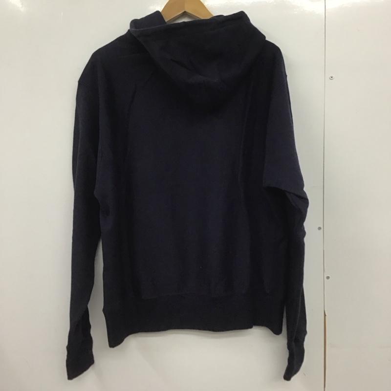 チャンピオン Campion パーカー 長袖 長袖パーカー プルオーバーパーカー スウェット M ロゴ、文字 紺 / ネイビー /  メンズ USED 古着 中古 10147976