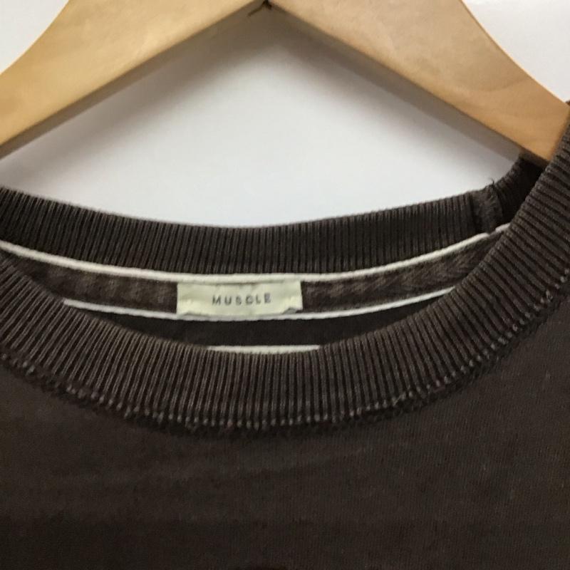 アバクロンビーアンドフィッチ ABERCROMBIE&FITCH カットソー 長袖 長袖カットソー プリントカットソー クルーネック S ロゴ、文字 茶 / ブラウン /  メンズ USED 古着 中古 10140123