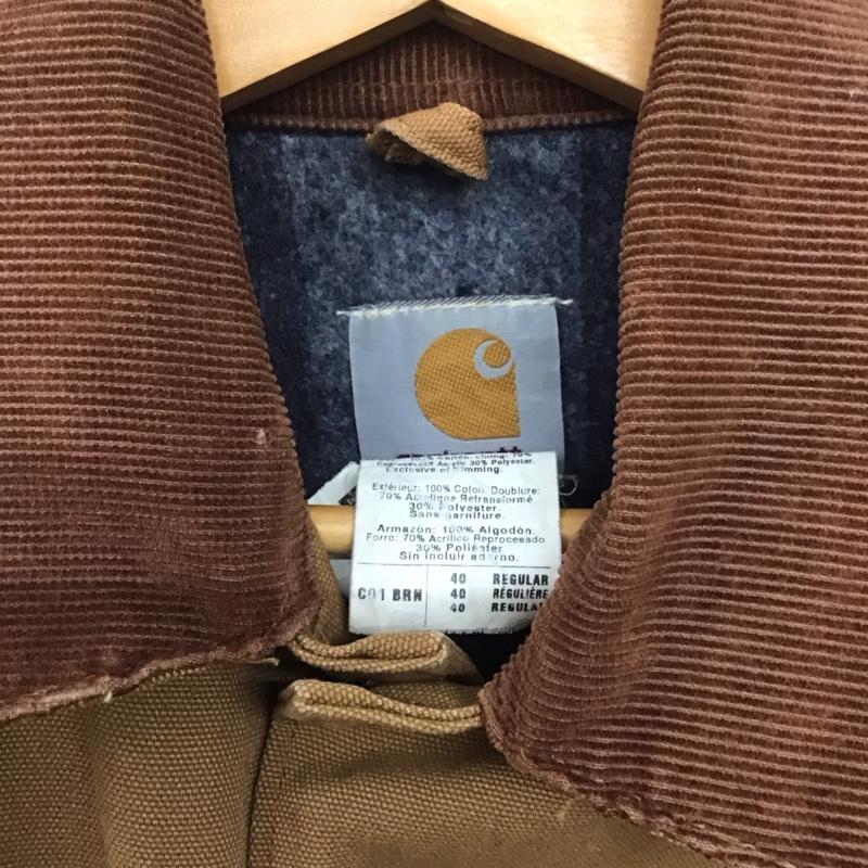 カーハート Carhartt ジャケット、上着 ジャケット、ブレザー カジュアルジャケット アウター カラージャケット フロントボタン 40 ロゴ、文字 ベージュ / ベージュ /  メンズ USED 古着 中古 10142443