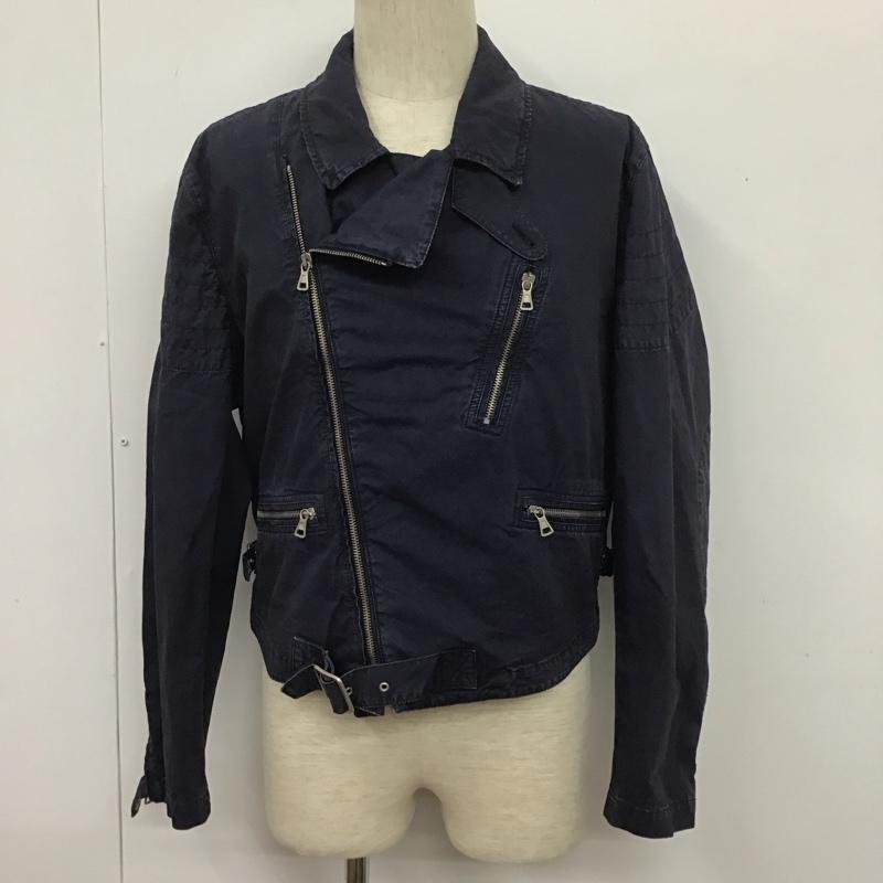 アルマーニジーンズ ARMANI JEANS ジャケット、上着 ジャケット、ブレザー ジップアップジャケット ジャンパー コットンライダースジャケット カジュアルジャケット 無地 紺 / ネイビー /  メンズ USED 古着 中古 10106314