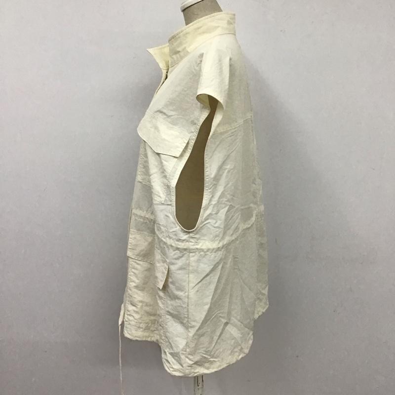 ダブルクローゼット w closet ベスト ベスト ジップアップベスト ノースリーブカットソー ナイロンベスト 無地 アイボリー / アイボリー /  レディース USED 古着 中古 10115236