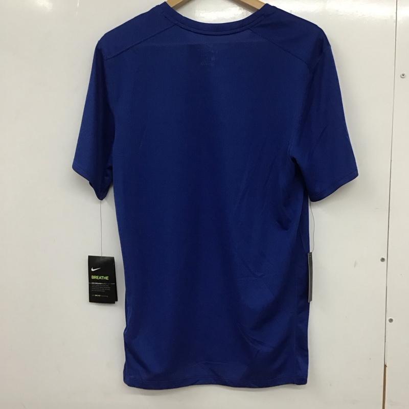 ナイキ NIKE Tシャツ 半袖 AJ7585-438 ブリーズ ラン GX タグ付き L ロゴ、文字 青 / ブルー /  メンズ USED 古着 中古 10135620
