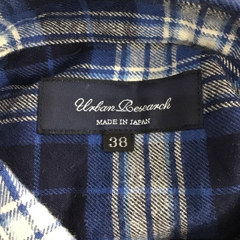 アーバンリサーチ URBAN RESEARCH シャツ、ブラウス 長袖 WH56-13Y023 ボタンダウン 38 チェック 紺 / ネイビー / X 青 / ブルー / X 白 / ホワイト /  メンズ USED 古着 中古 10111258