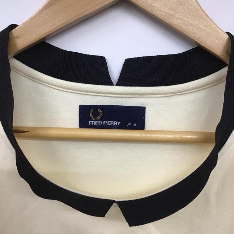 フレッドペリー FRED PERRY ワンピース ミニスカート M 無地 アイボリー / アイボリー / X 黒 / ブラック /  レディース USED 古着 中古 10130331