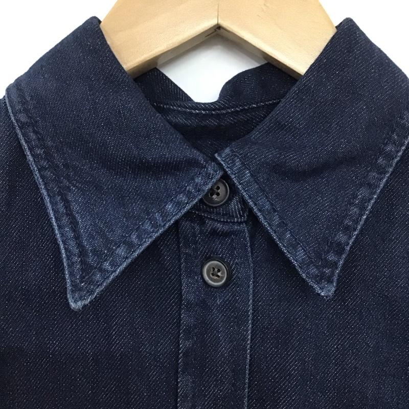 ザラ ZARA ワンピース ロングスカート 長袖シャツワンピース ロングワンピース デニムシャツロングワンピース S 無地 インディゴ / インディゴ /  レディース USED 古着 中古 10136021