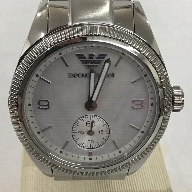 エンポリオアルマーニ EMPORIO ARMANI 腕時計 アナログ（クォーツ式） AR-5099 ロゴ、文字 銀 / シルバー /  メンズ USED 古着 中古 10134058