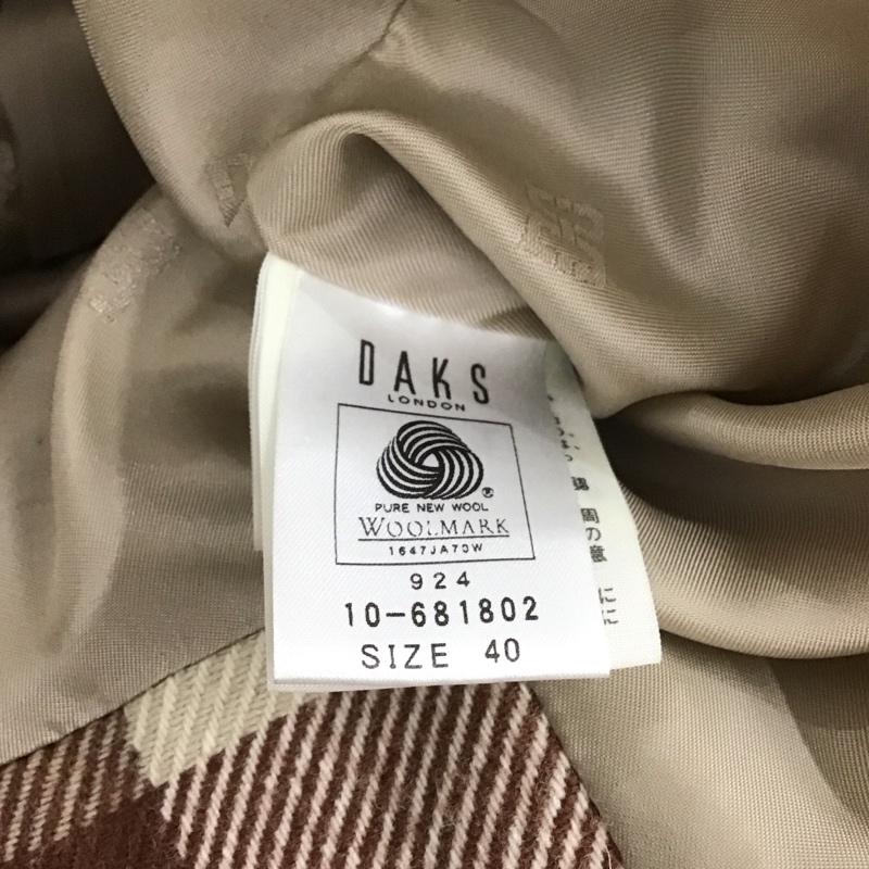 ダックス DAKS コート コート一般 ロングコート カラージャケット アウター チェック ベージュ / ベージュ /  レディース USED 古着 中古 10145117