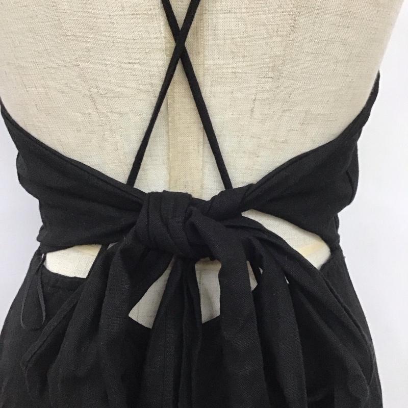 ザラ ZARA ワンピース ロングスカート 2741 041 800 キャミワンピース リネン混 XS 無地 黒 / ブラック /  レディース USED 古着 中古 10109496