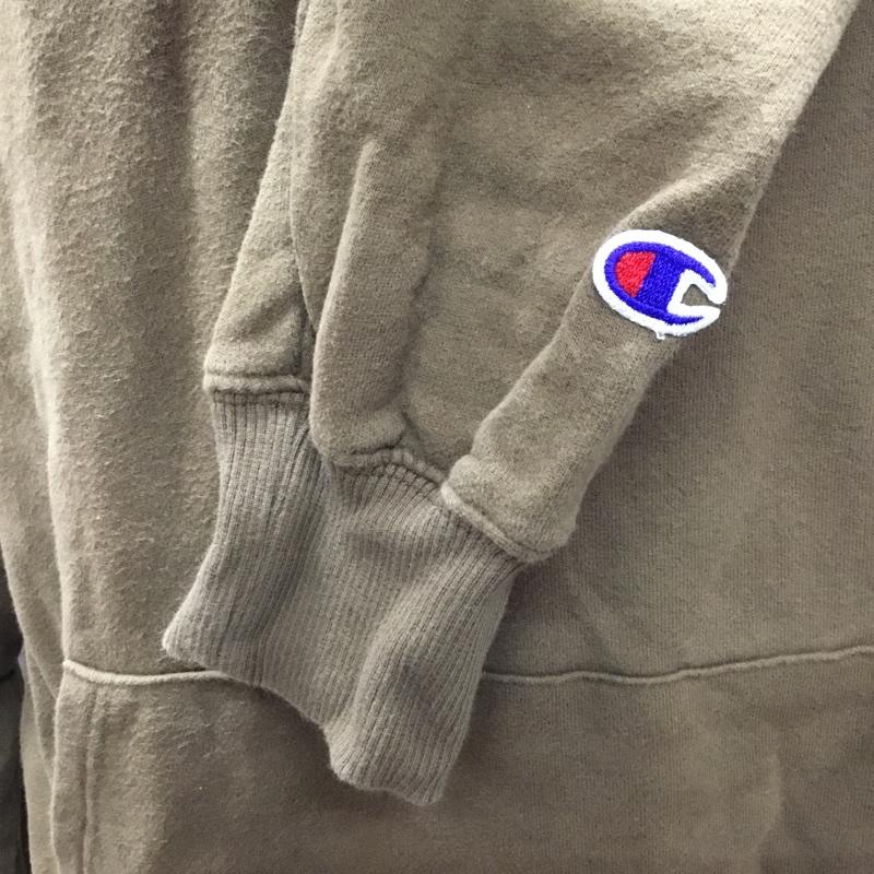 チャンピオン Champion パーカー 長袖 長袖パーカー フード付きパーカー プリントスウェット トレーナー XL ロゴ、文字 茶 / ブラウン /  メンズ USED 古着 中古 10121504