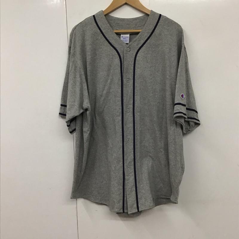 チャンピオン Champion シャツ、ブラウス 半袖 c8-r348 ベースボールTシャツ 半袖シャツ ノーカラーシャツ S 無地 灰 / グレー /  メンズ USED 古着 中古 10130342
