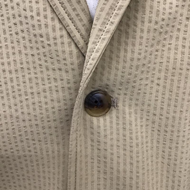 ナノユニバース nano・universe ジャケット、上着 ジャケット、ブレザー 668-3116212 LB03 シアサッカー2Bシャツジャケット カジュアルジャケット M ストライプ ベージュ / ベージュ /  メンズ USED 古着 中古 10119259