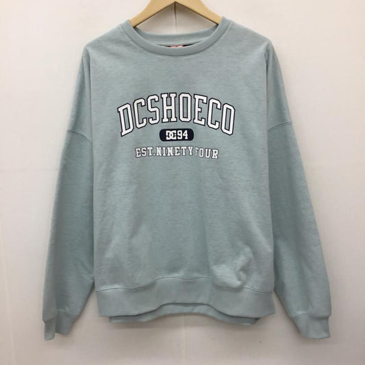 ディーシー DC トレーナー 長袖 L プリント 水色 / ライトブルー /  レディース USED 古着 中古 10138234